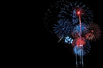 red white and blue fireworks